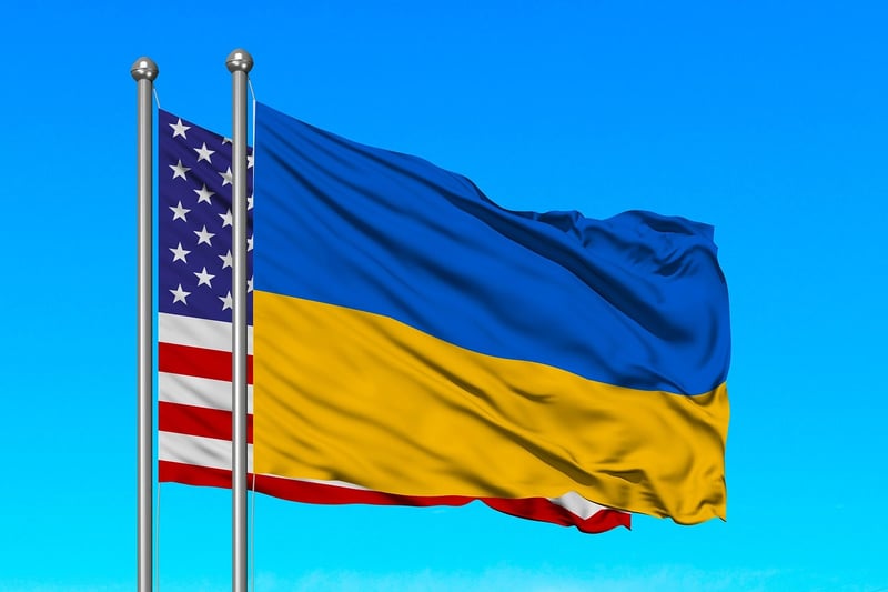 American flag waving